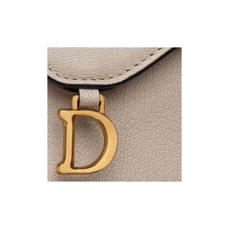 DIOR Saddle Sheepskin Card Holder Women's Sand-5
