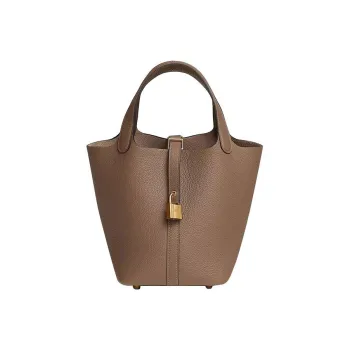 HERMES Picotin Lock Maurice Bullock Leather Bucket Bag Handbag Women's D0 Beige De Weimar Dog Beige