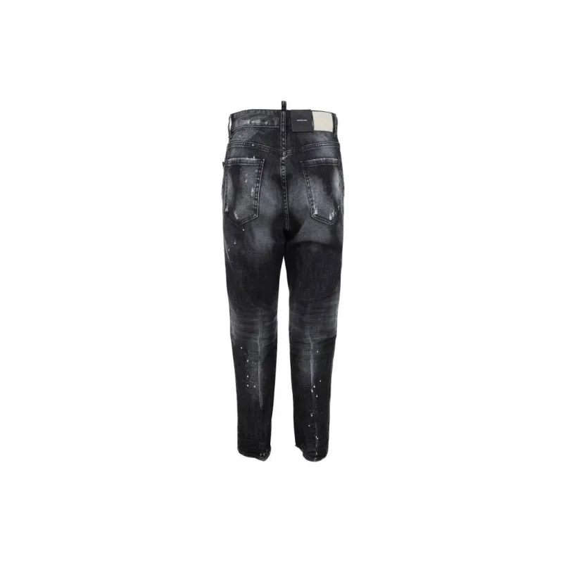 DSQUARED 2 High rise Distressed Wide leg Jeans-1