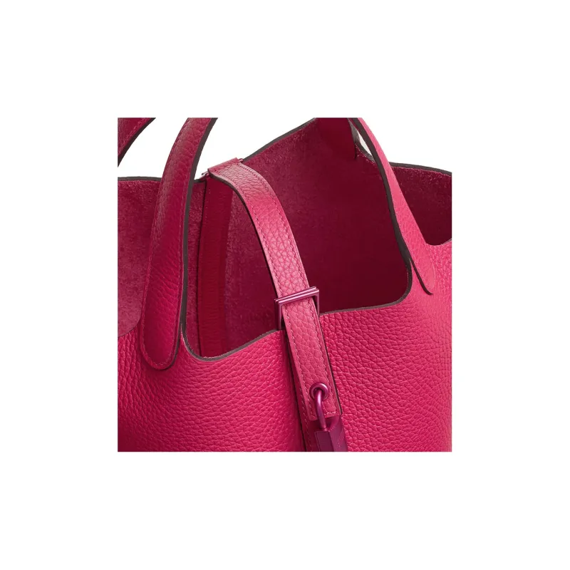 HERMES Picotin Lock Clemence Leather Basket Bag Bucket Bag Handbag 18 Women's 0D Rose Mexico Pink-3