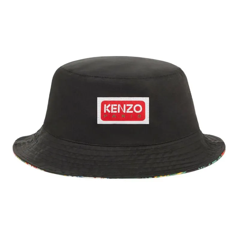 KENZO Label Reversible Bucket Hat-0