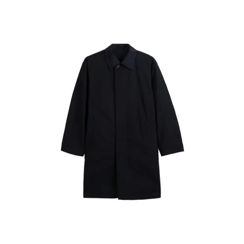 Teenie Weenie Men Trench Coats Unisex Navy Blue