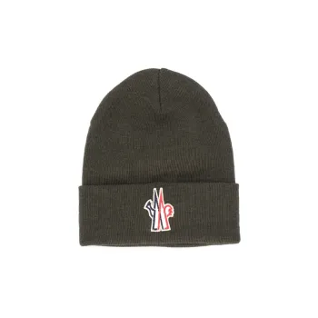 Moncler Wool Beanies Men's Olive Green