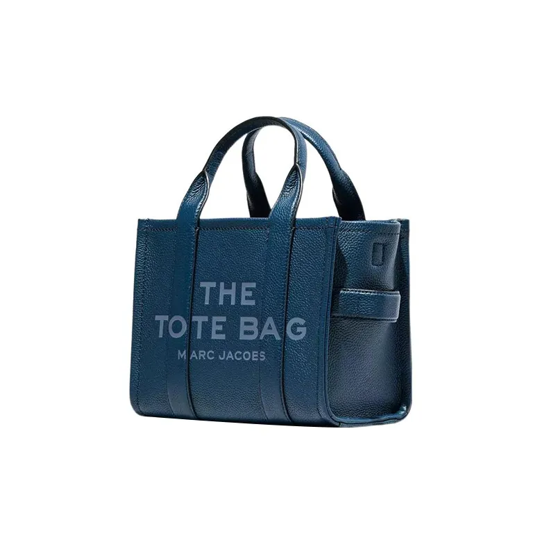MARC JACOBS The Small Tote Leather Blue Sea-1