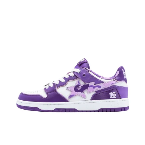 A BATHING APE SK8 Low Purple Women's