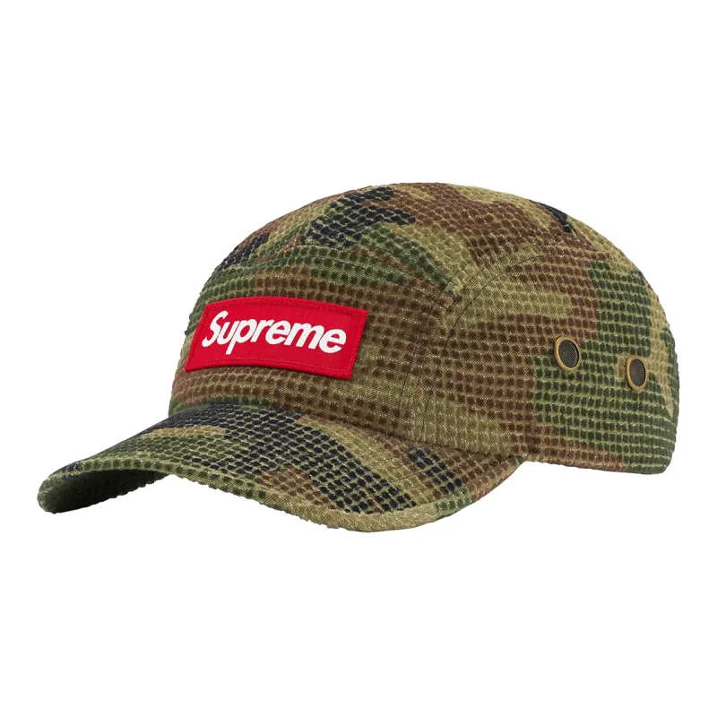 Supreme Camo Grid Velvet Camp Cap-4