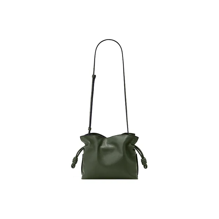 LOEWE Calfskin One Shoulder Crossbody Clutch Mini Women's Khaki Green-3