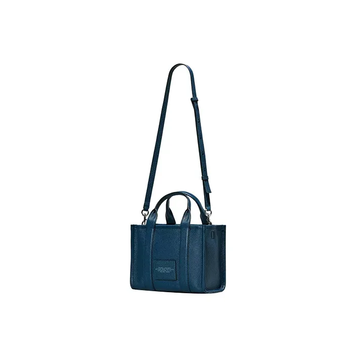 MARC JACOBS The Small Tote Leather Blue Sea-2