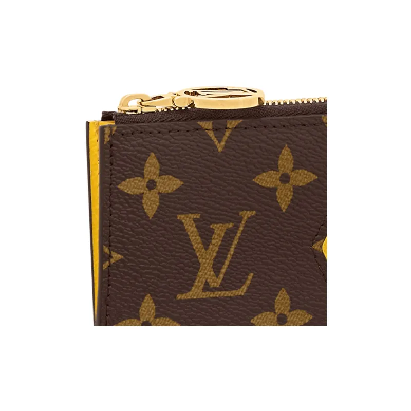 LOUIS VUITTON Romy Canvas Coin Purse, Card Holder Women's Yellow/Brown-2