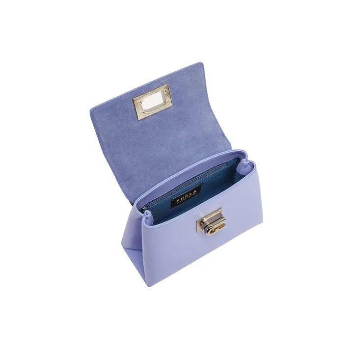Furla 1927 Collection Leather Shoulder Bag Crossbody Bag Handbag Mini Women's Purple-3