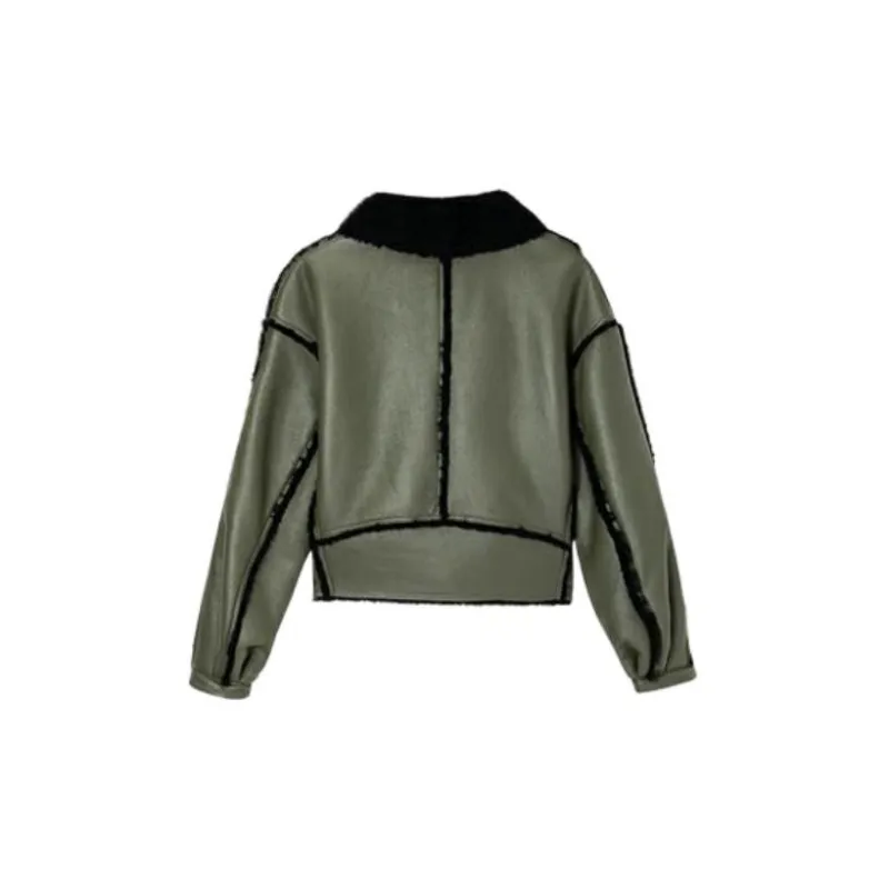 DKNY Jackets Women's Olive Green-1