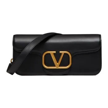 Valentino Locò Calfskin Crossbody Bag Shoulder Bag Men's Black