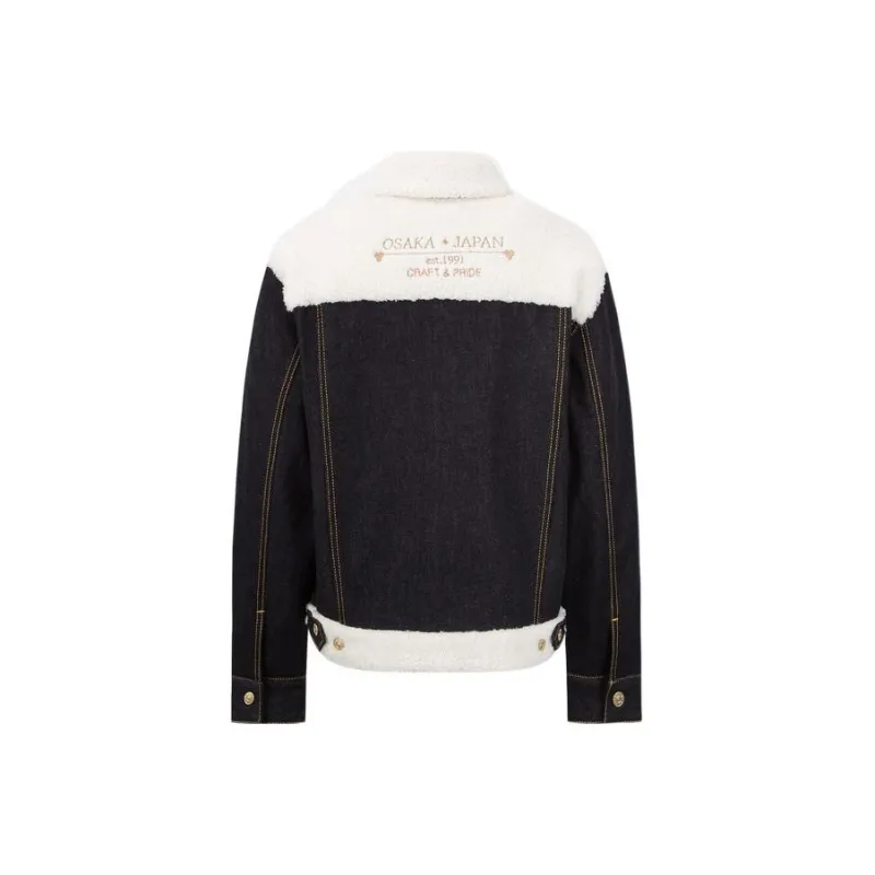 EVISU Velvet Jackets Women's Denim Blue-1