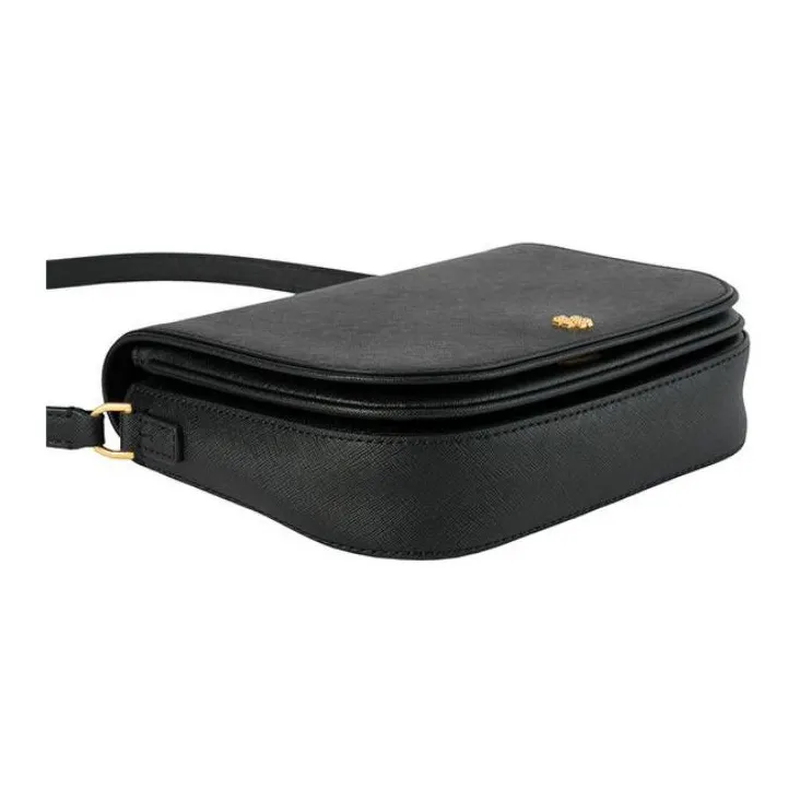 TORY BURCH Emerson Leather Crossbody Bag, Shoulder Bag Women's Black-3