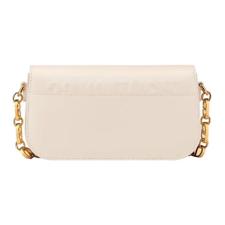 DIOR 30 Montaigne Smooth Cow Leather Shoulder Bag, Crossbody Bag Regular Women's Gray Ivory-2