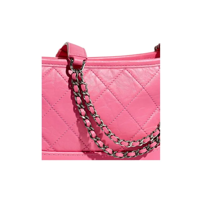 CHANEL Gabrielle Calfskin Hobo Bag, Handbag, Shoulder Bag, Crossbody Bag Trumpets Women's Pink-3