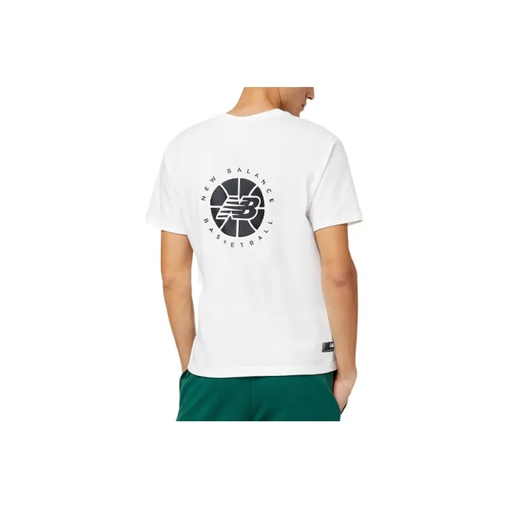 New Balance T Shirts Men Bright White-1