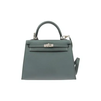 HERMES Kelly Epsom Leather Kelly Bag One Shoulder Handbags Regular Women's Y7 Bleu Orage Hurricane Blue