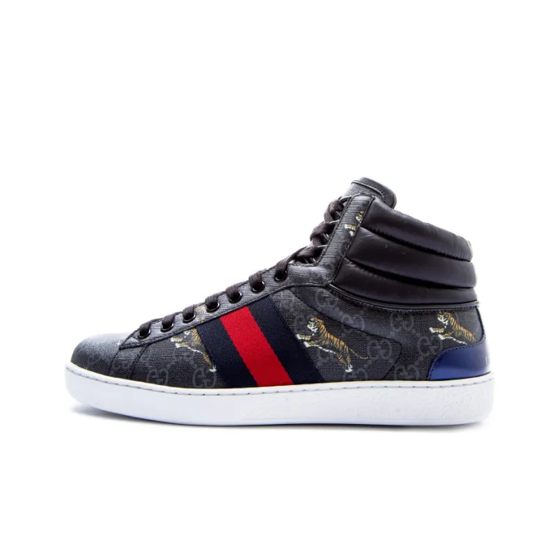 GUCCI Ace Gg High 'Tiger Logo Black'-0