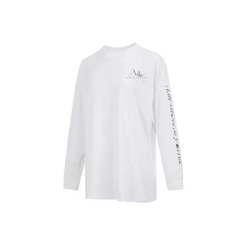 Nike Drop Shoulder Sleeve T-Shirt Women's White