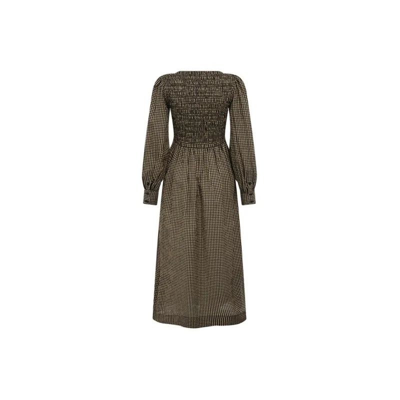 GANNI Long Sleeved Dresses Women's Brown-1