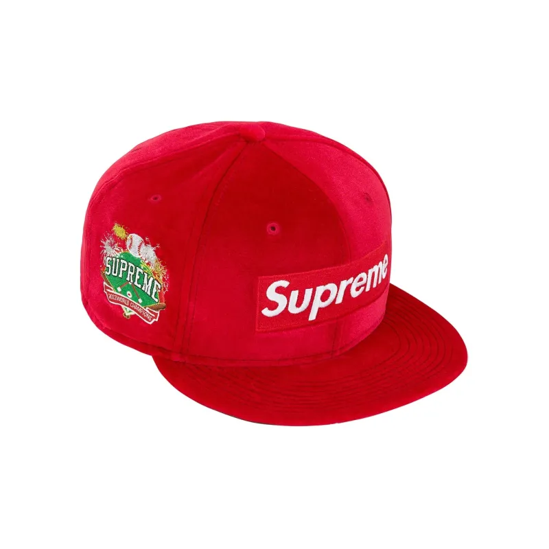 Supreme Velour Box Logo New Era-5