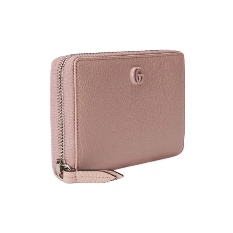 GUCCI Marmont Leather Wallet Women's Light Pink-1