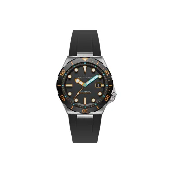 SPINNAKER BOETTGER Collection Wrist Watch Automatic Mechanical Movement Rubber Strap 42mm Black Dial Men's Watches