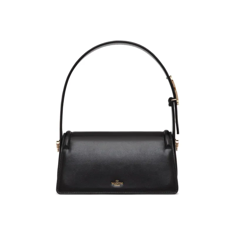 Valentino Goatskin Portable Crossbody Bag Shoulder Bag Women's Black-3