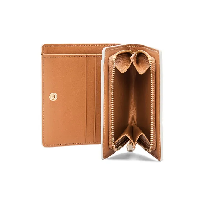LOEWE Cow Leather Card Holder Wallet Women's White-2