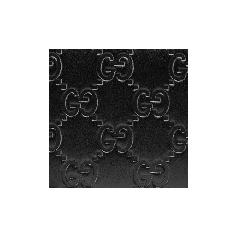 GUCCI Leather Card Holder Card Holder Women's Black-4