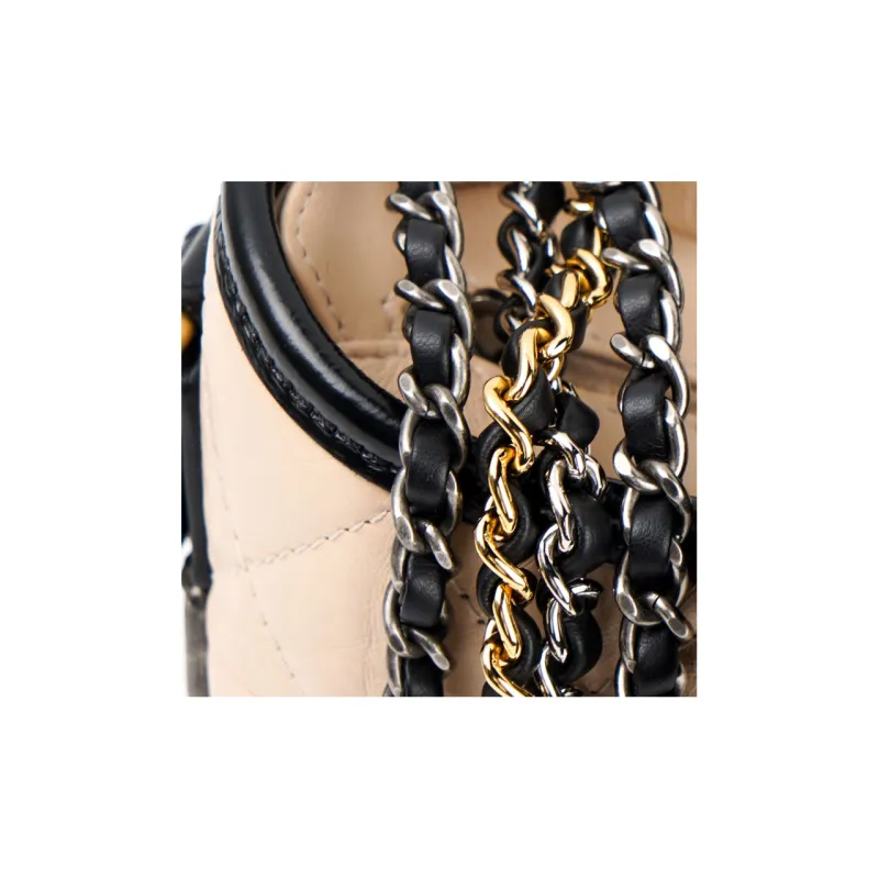 CHANEL Gabrielle Calfskin Hobo Bag, Shoulder Bag, Crossbody Bag Women's Beige Multicolor-4