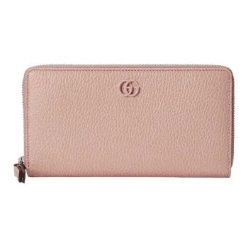 GUCCI Marmont Leather Wallet Women's Light Pink