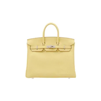 HERMES Birkin Togo Leather Birkin Bag Handbag Regular Women's 1Z Jaune Poussin Chick Yellow