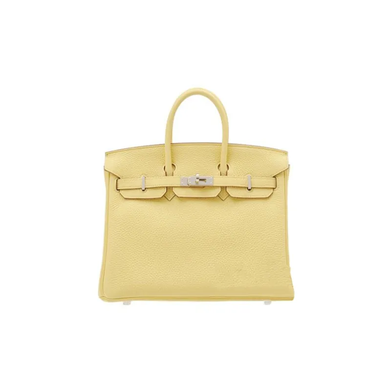 HERMES Birkin Togo Leather Birkin Bag Handbag Regular Women's 1Z Jaune Poussin Chick Yellow-0