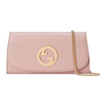 GUCCI Blondie Leather Shoulder Bag Crossbody Bag Wallets Women's Light Pink