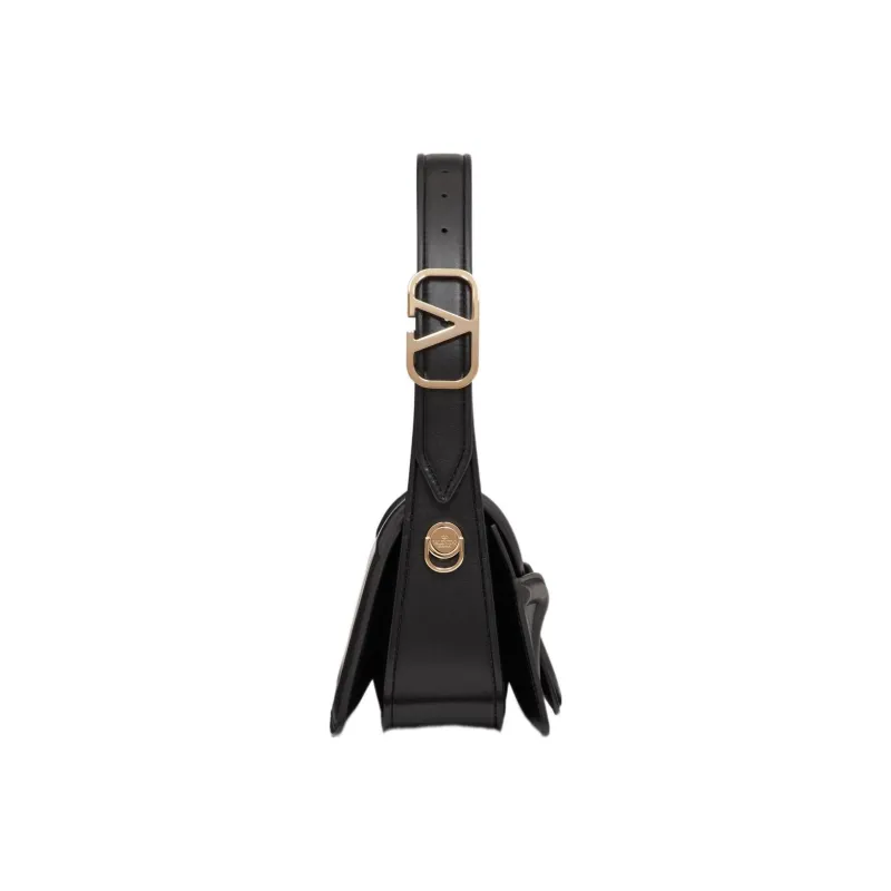 Valentino Goatskin Portable Crossbody Bag Shoulder Bag Women's Black-2