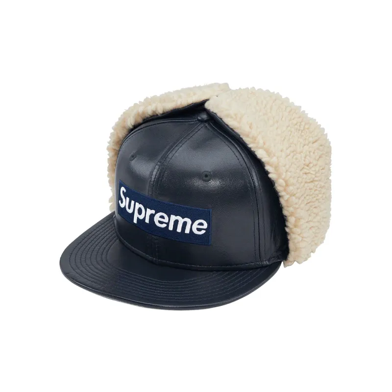 Supreme Leather Earflap Box Logo New Era-16