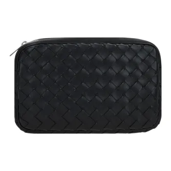 Bottega Veneta Classic Camera Bag Intrecciato Black
