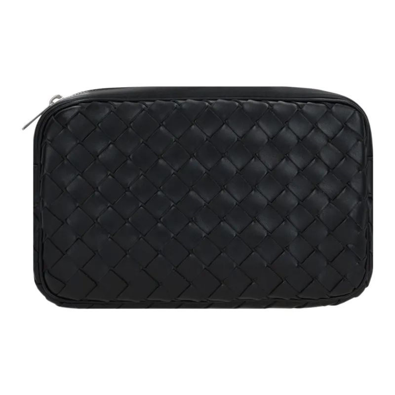 Bottega Veneta Classic Camera Bag Intrecciato Black-0