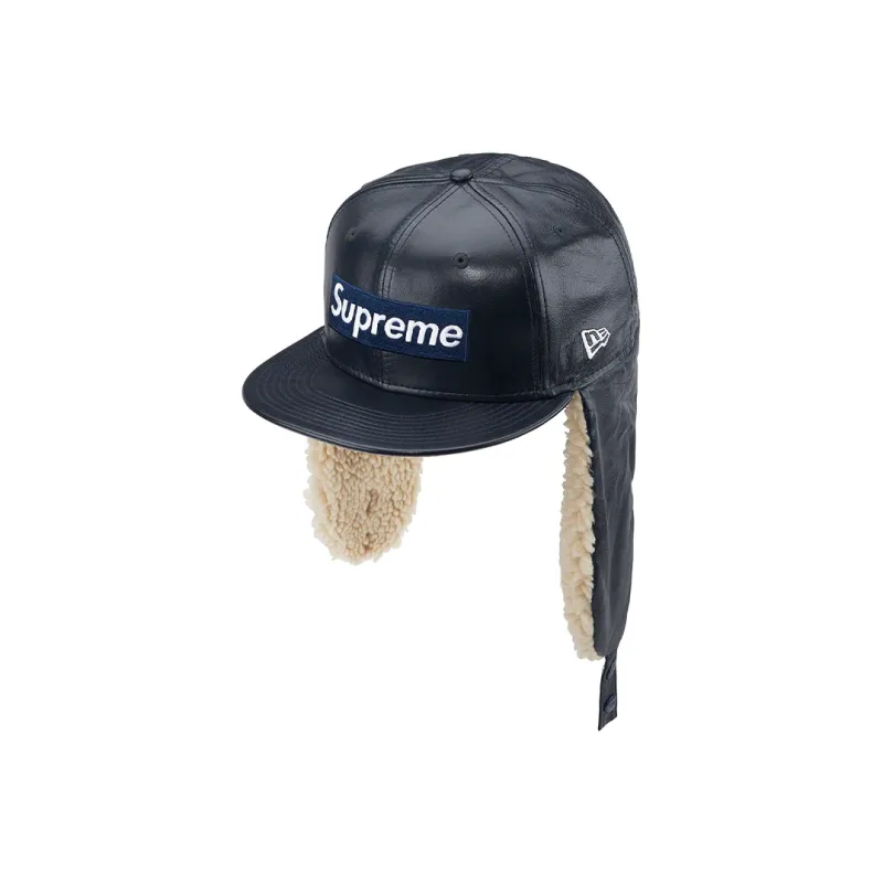 Supreme Leather Earflap Box Logo New Era-17