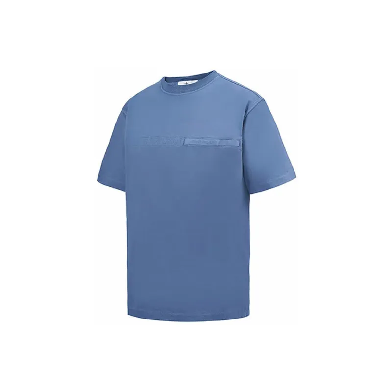 STONE ISLAND T Shirts Men Dusty Blue-2