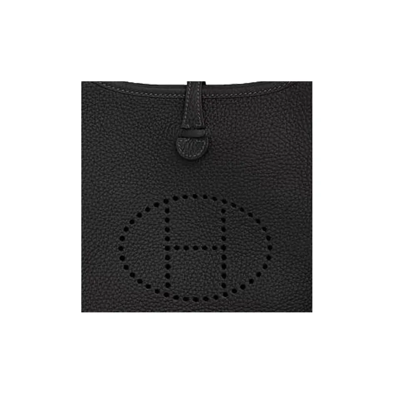 HERMES Evelyne Amazone Clemence Gold 16 Mini/TPM Noir-4