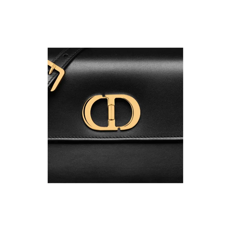 DIOR 30 Montaigne Smooth Cow Leather Shoulder Bag, Crossbody Bag Women's Black-5