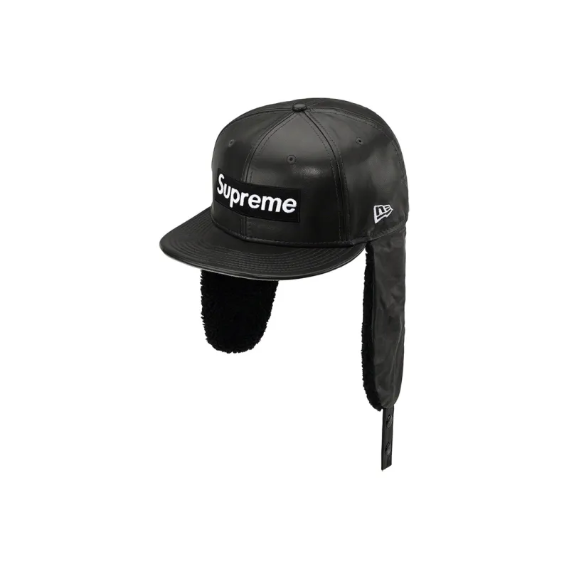 Supreme Leather Earflap Box Logo New Era-7