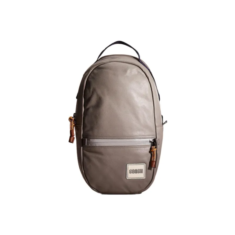 COACH Pacer Smooth Leather Backpack Medium Size Women's Gray-0