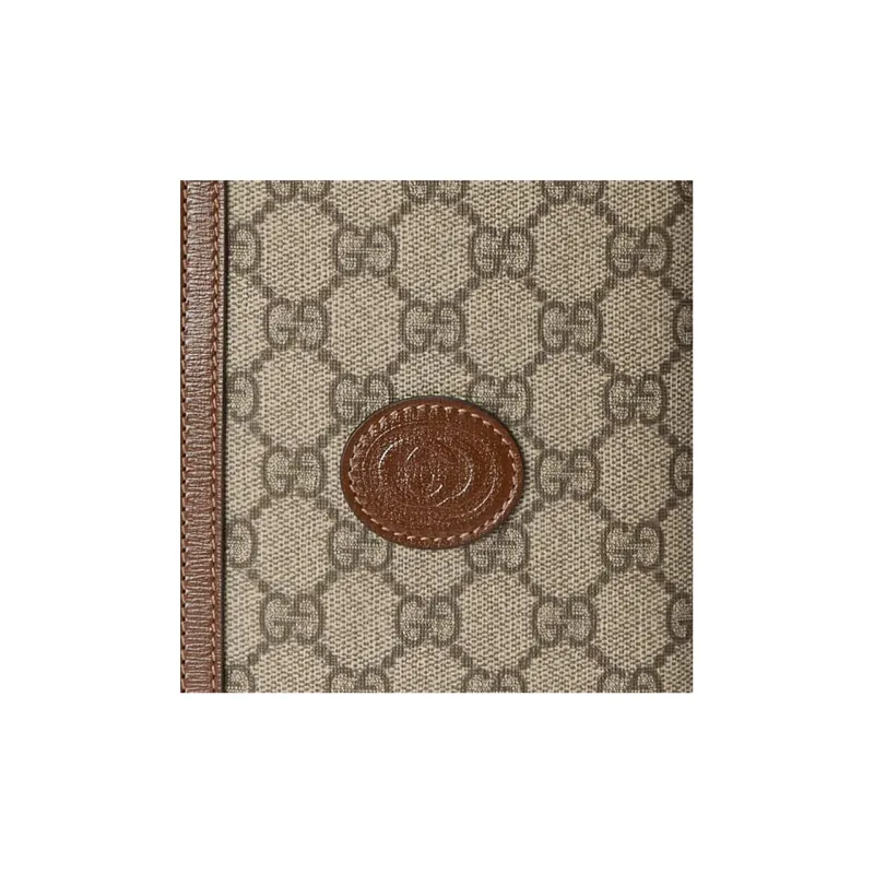 GUCCI Canvas With Leather Handbag, Shoulder Bag, Crossbody Bag, Wallet Men's Brown-4