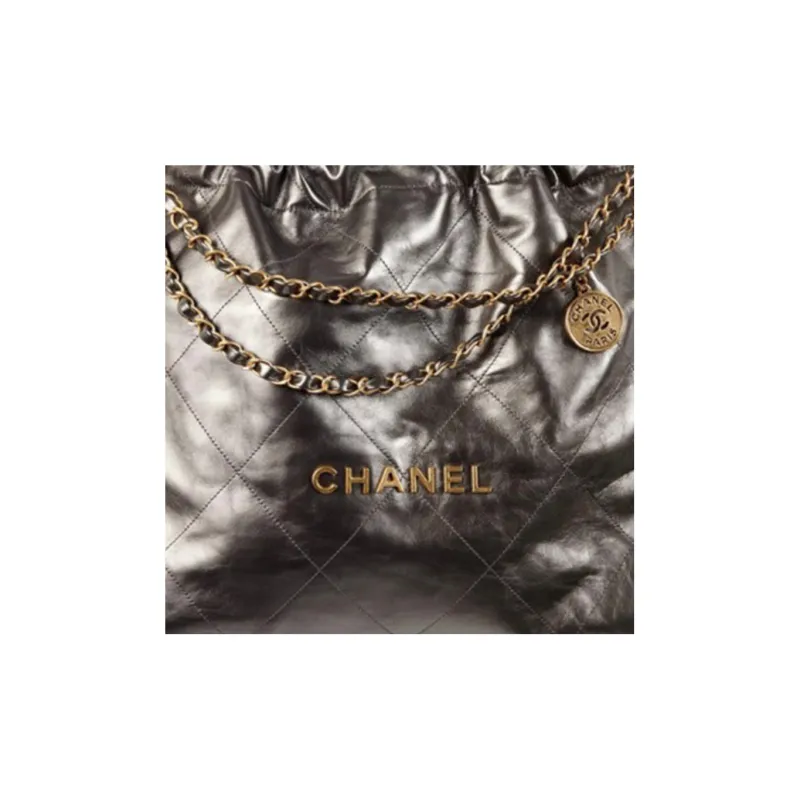 CHANEL 22Bag Cow Leather Crossbody Bag Shoulder Bag Women's Metallic-3