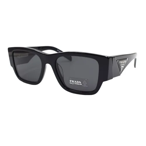 PRADA CATWALK Square Sunglasses Men's Black