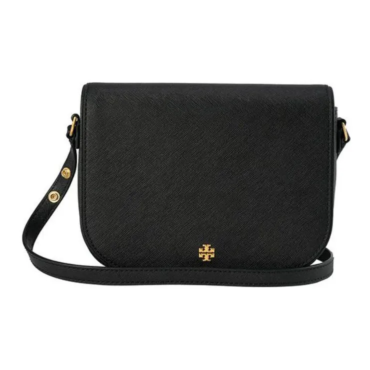 TORY BURCH Emerson Leather Crossbody Bag, Shoulder Bag Women's Black-0